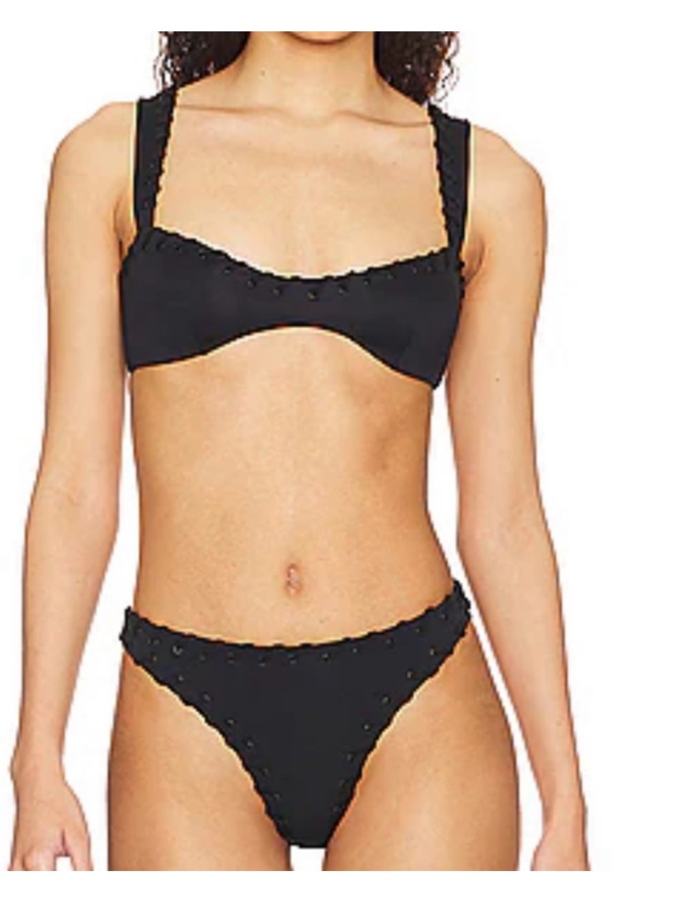 Good American Black Swim Bikini top